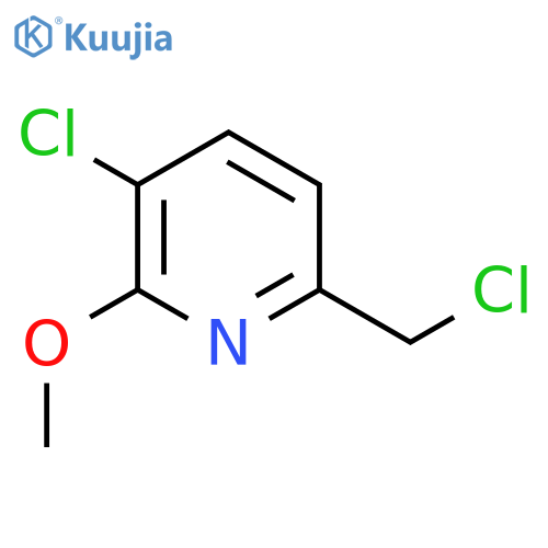 3-Chloro-6-(chloromethyl)-2-methoxypyridine structure