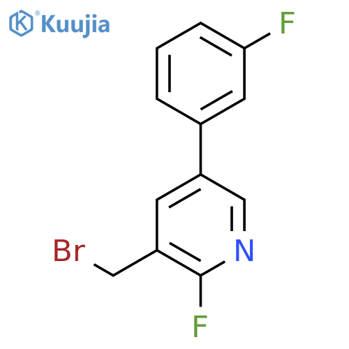 3-Bromomethyl-2-fluoro-5-(3-fluorophenyl)pyridine structure