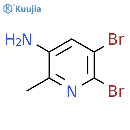 5,6-Dibromo-2-methyl-pyridin-3-ylamine structure