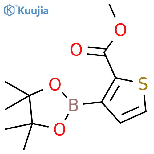 Methyl 3-(4,4,5,5-tetramethyl-1,3,2-dioxaborolan-2-yl)thiophene-2-carboxylate structure