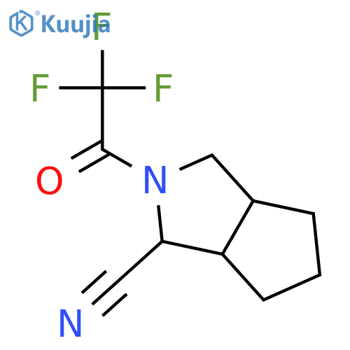 Cyclopenta[c]pyrrole-1-carbonitrile, octahydro-2-(2,2,2-trifluoroacetyl)-, (1R,3aS,6aR)-rel- structure