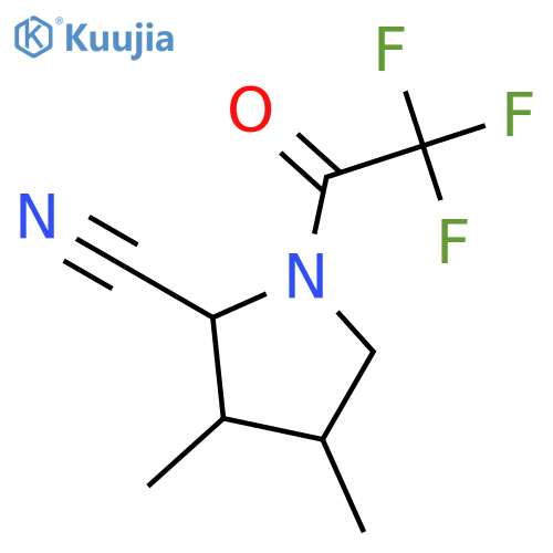 2-Pyrrolidinecarbonitrile, 3,4-dimethyl-1-(2,2,2-trifluoroacetyl)-, (2R,3R,4S)-rel- structure