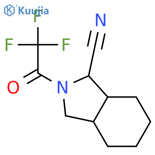 1H-Isoindole-1-carbonitrile, octahydro-2-(2,2,2-trifluoroacetyl)-, (1S,3aR,7aS)- structure