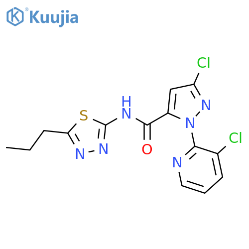 1H-Pyrazole-5-carboxamide, 3-chloro-1-(3-chloro-2-pyridinyl)-N-(5-propyl-1,3,4-thiadiazol-2-yl)- structure