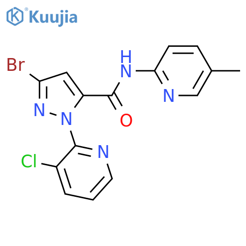 1H-Pyrazole-5-carboxamide, 3-bromo-1-(3-chloro-2-pyridinyl)-N-(5-methyl-2-pyridinyl)- structure