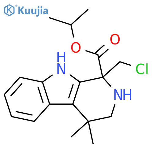 isopropyl 1-(chloromethyl)-4,4-dimethyl-2,3,4,9-tetrahydro-1H-pyrido[3,4-b]indole-1-carboxylate structure