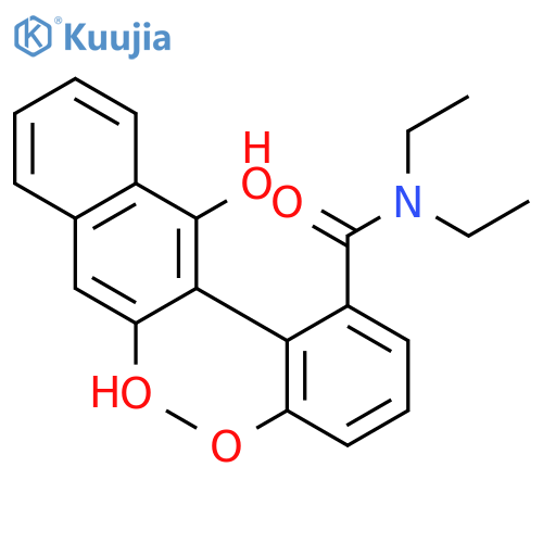 Benzamide, 2-(1,3-dihydroxy-2-naphthalenyl)-N,N-diethyl-3-methoxy- structure