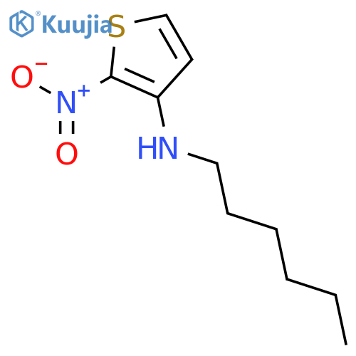 3-Thiophenamine,N-hexyl-2-nitro- structure