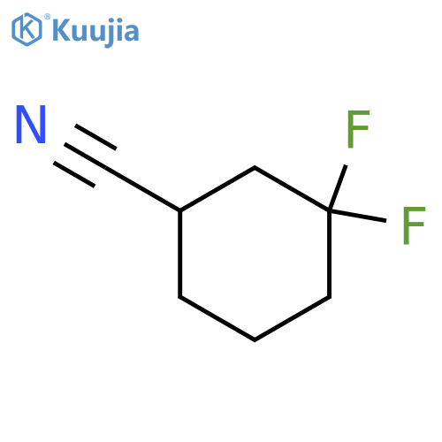 3,3-difluorocyclohexane-1-carbonitrile structure