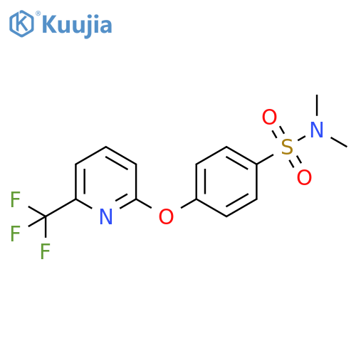 N,N-Dimethyl-4-{[6-(trifluoromethyl)pyridin-2-yl]oxy}benzenesulphonamide structure