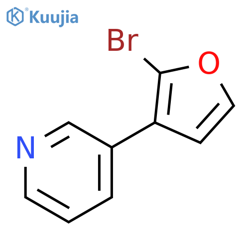 3-(2-bromofuran-3-yl)pyridine structure