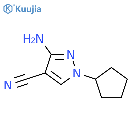 3-Amino-1-cyclopentyl-1H-pyrazole-4-carbonitrile structure