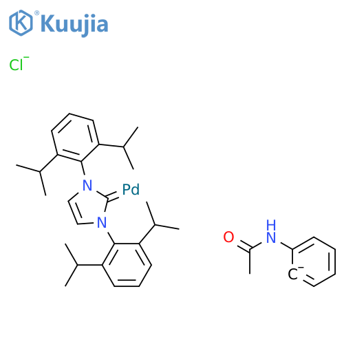 [1,3-Bis[2,6-di(propan-2-yl)phenyl]imidazol-2-ylidene]palladium;N-phenylacetamide;chloride structure
