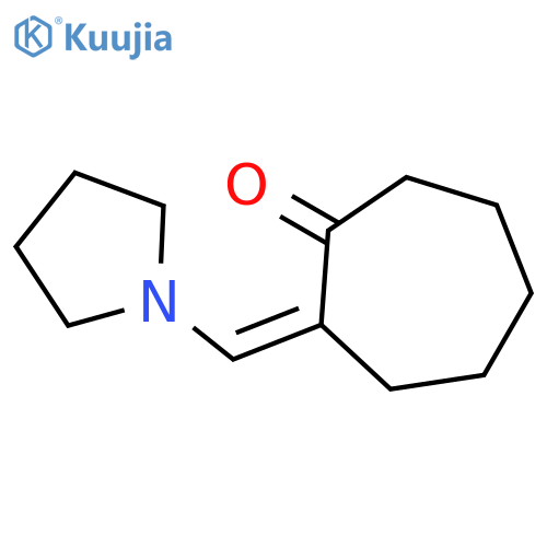 CYCLOHEPTANONE, 2-(1-PYRROLIDINYLMETHYLENE)-, (E)- structure