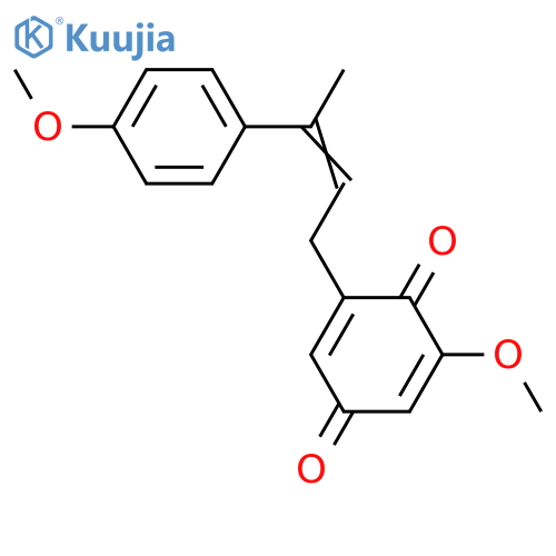 2-Methoxy-6-[3-(4-methoxyphenyl)-2-butenyl]-1,4-benzoquinone structure