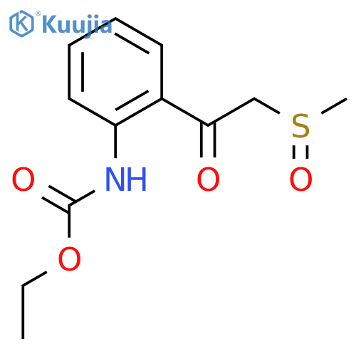 Carbamic acid, [2-[(methylsulfinyl)acetyl]phenyl]-, ethyl ester structure