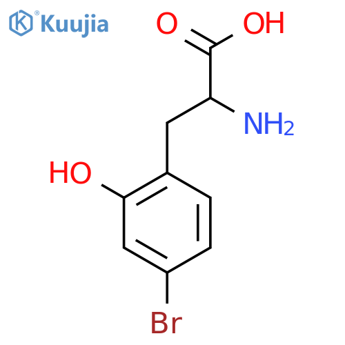 2-amino-3-(4-bromo-2-hydroxyphenyl)propanoic acid structure