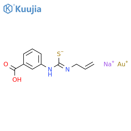 Aurate(1-),[3-[[(2-propenylamino)thioxomethyl]imino]benzoato(2-)]-, sodium (9CI) structure