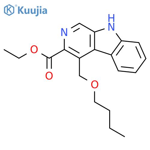 9H-Pyrido[3,4-b]indole-3-carboxylic acid, 4-(butoxymethyl)-, ethyl ester structure