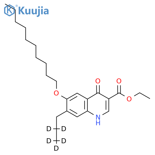 Ethyl 6-decoxy-4-oxo-7-(2,2,3,3,3-pentadeuteriopropyl)-1H-quinoline-3-carboxylate structure