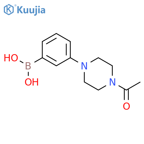 B-[3-(4-acetyl-1-piperazinyl)phenyl]-Boronic acid structure