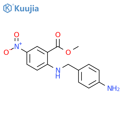 methyl 2-{[(4-aminophenyl)methyl]amino}-5-nitrobenzoate structure