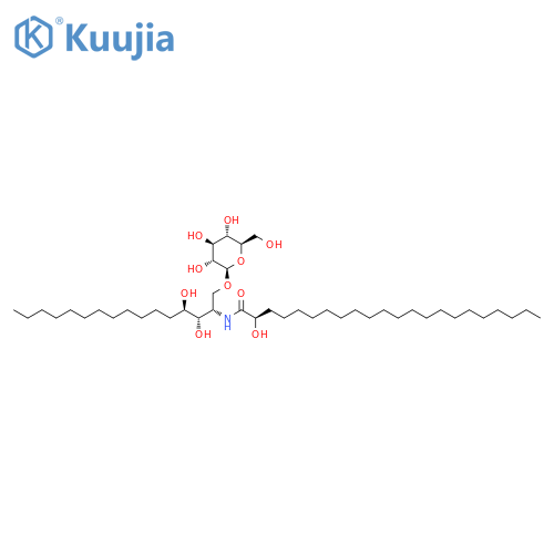 1-O-(beta-D-glucopyranosyl)-(2S,3S,4R)-2-((2R)-2-hydroxydocosanoylamino)-1,3,4-hexadecanetriol structure