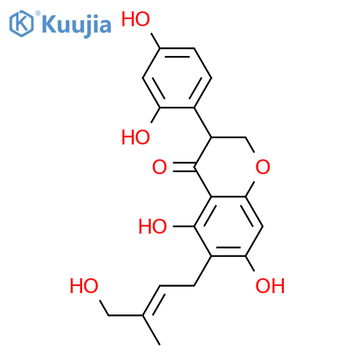 2',4',5,7-Tetrahydroxy-6-prenylisoflavanone; (ξ)-form, 4''-Hydroxy(2''E-) structure