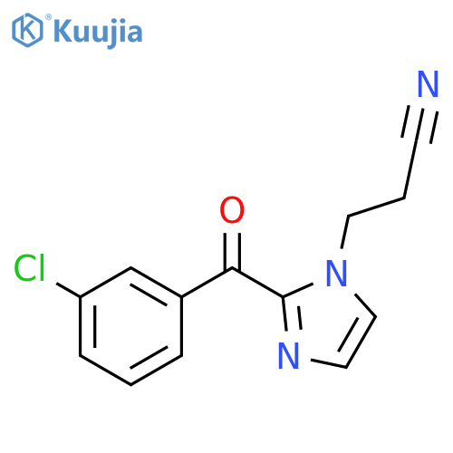 1H-Imidazole-1-propanenitrile, 2-(3-chlorobenzoyl)- structure
