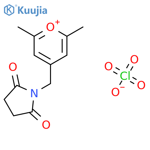 Pyrylium, 4-[(2,5-dioxo-1-pyrrolidinyl)methyl]-2,6-dimethyl-, perchlorate structure
