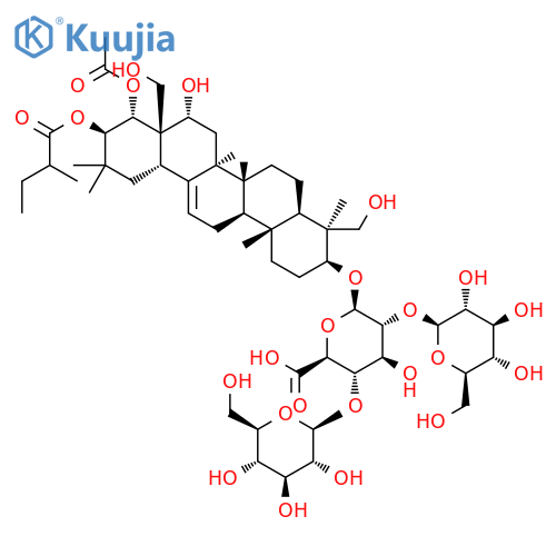 gypsogenic acid-28-O-beta-D-glucopyranosyl-(1->3)-[beta-D-glucopyranosyl-(1->6)]-beta-D-galactopyranoside structure