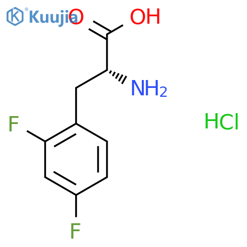 (2R)-2-amino-3-(2,4-difluorophenyl)propanoic acid hydrochloride structure