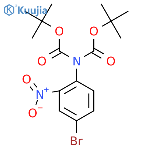 tert-butyl N-(4-bromo-2-nitrophenyl)-N-[(tert-butoxy)carbonyl]carbamate structure