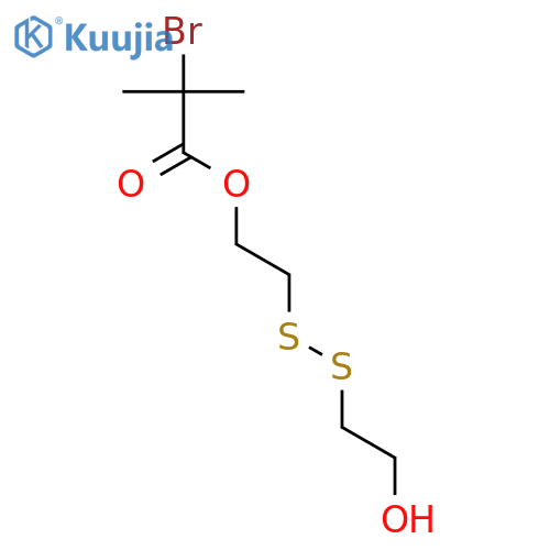 Propanoic acid, 2-bromo-2-methyl-, 2-[(2-hydroxyethyl)dithio]ethyl ester structure
