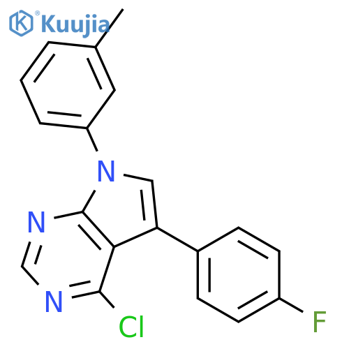 4-Chloro-5-(4-fluorophenyl)-7-(m-tolyl)-7H-pyrrolo[2,3-d]pyrimidine structure
