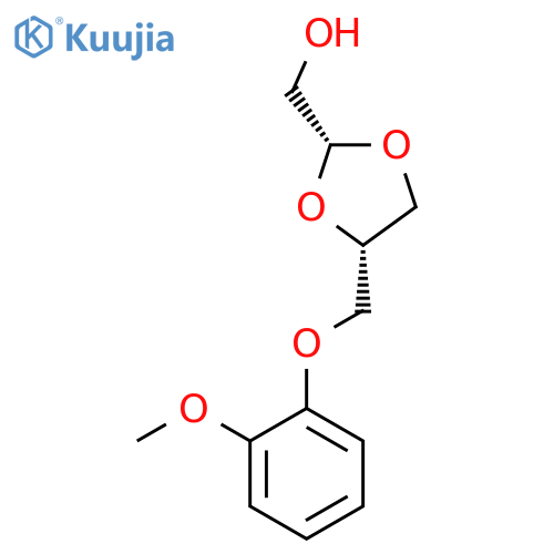 1,3-Dioxolane-2-methanol, 4-[(2-methoxyphenoxy)methyl]-, cis- structure