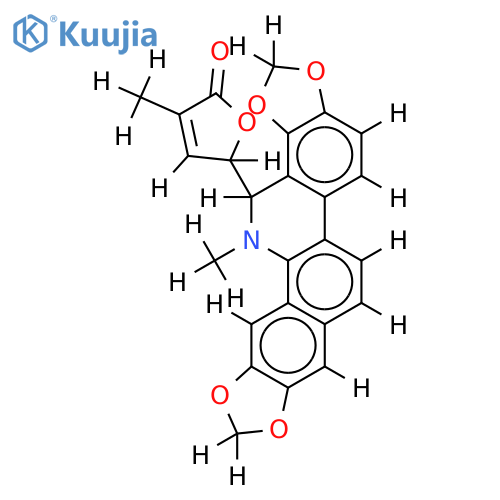 (5'R)-3'-methyl-2'(5'H)furanone-(5'->6)-(6R)-5,6-dihydrosanguinarine structure
