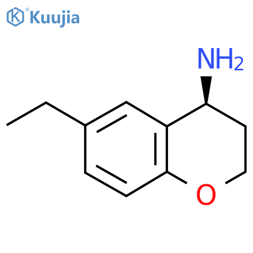 (4S)-6-ethyl-3,4-dihydro-2H-1-benzopyran-4-amine structure