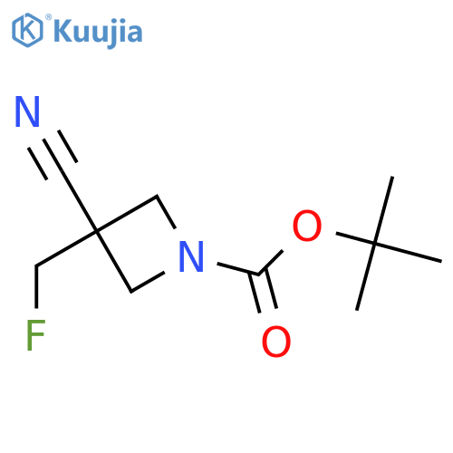 tert-butyl 3-cyano-3-(fluoromethyl)azetidine-1-carboxylate structure