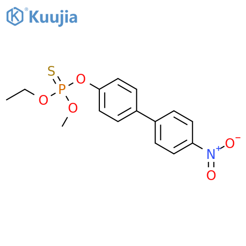 Phosphorothioic acid, O-ethyl O-methylO-(4'-nitro[1,1'-biphenyl]-4-yl) ester structure