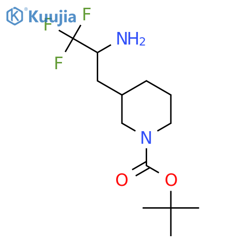 Tert-butyl 3-(2-amino-3,3,3-trifluoropropyl)piperidine-1-carboxylate structure