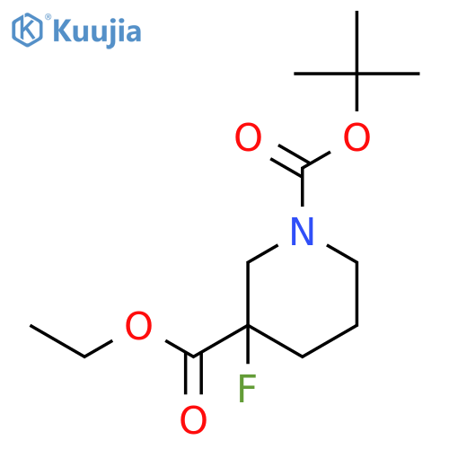 1-tert-Butyl 3-ethyl 3-fluoropiperidine-1,3-dicarboxylate structure