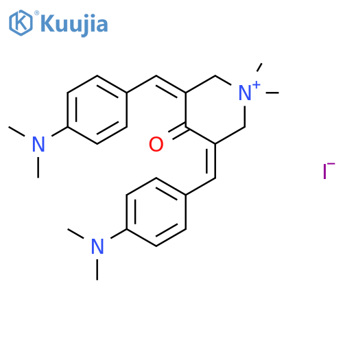 Piperidinium,3,5-bis[[4-(dimethylamino)phenyl]methylene]-1,1-dimethyl-4-oxo-, iodide (1:1),(3E,5E)- structure