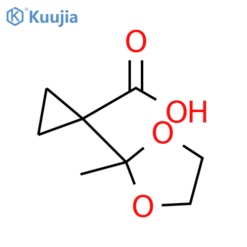 Cyclopropanecarboxylic acid, 1-(2-methyl-1,3-dioxolan-2-yl)- structure