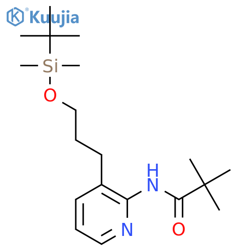 N-(3-(3-(tert-Butyldimethylsilyloxy)propyl)pyridin-2-yl)pivalamide structure