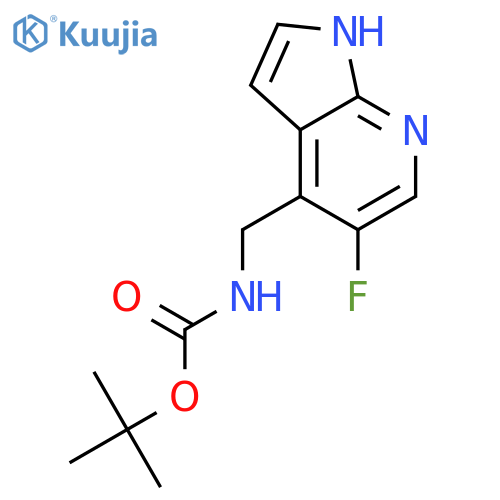 tert-Butyl ((5-Fluoro-1H-pyrrolo2,3-bpyridin-4-yl)methyl)carbamate structure