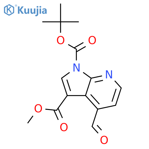 1-tert-Butyl 3-Methyl 4-Formyl-1H-pyrrolo2,3-bpyridine-1,3-dicarboxylate structure