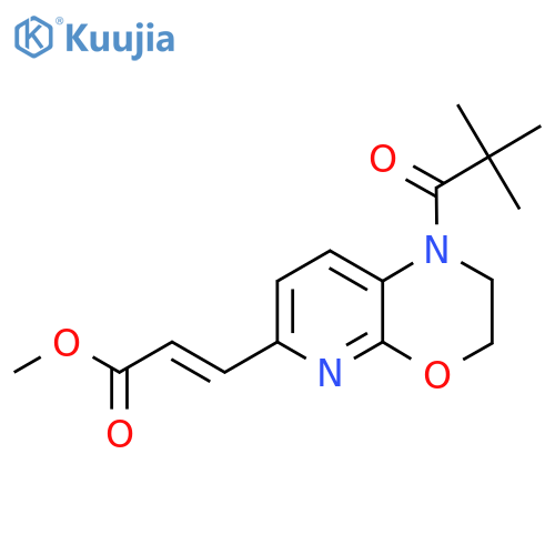 (E)-Methyl 3-(1-Pivaloyl-2,3-dihydro-1h-pyrido2,3-b1,4oxazin-6-yl)acrylate structure