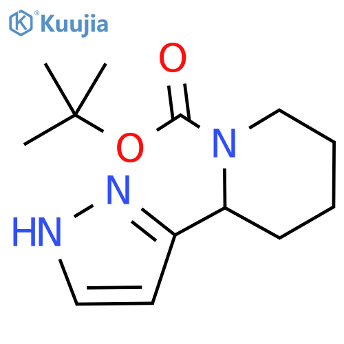 tert-butyl 2-(1H-pyrazol-3-yl)piperidine-1-carboxylate structure