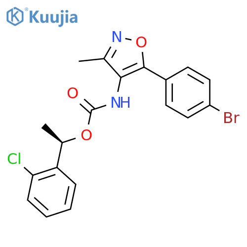 (R)-1-(2-chlorophenyl)ethyl (5-(4-bromophenyl)-3-methylisoxazol-4-yl)carbamate structure